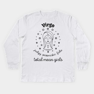 Funny Zodiac - Virgo Kids Long Sleeve T-Shirt